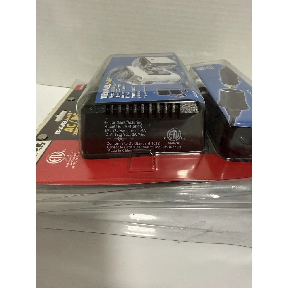 Vector Travel Mate AC/DC Converter VEC004 Converts 120 V AC to 12 V DC-6 Amps